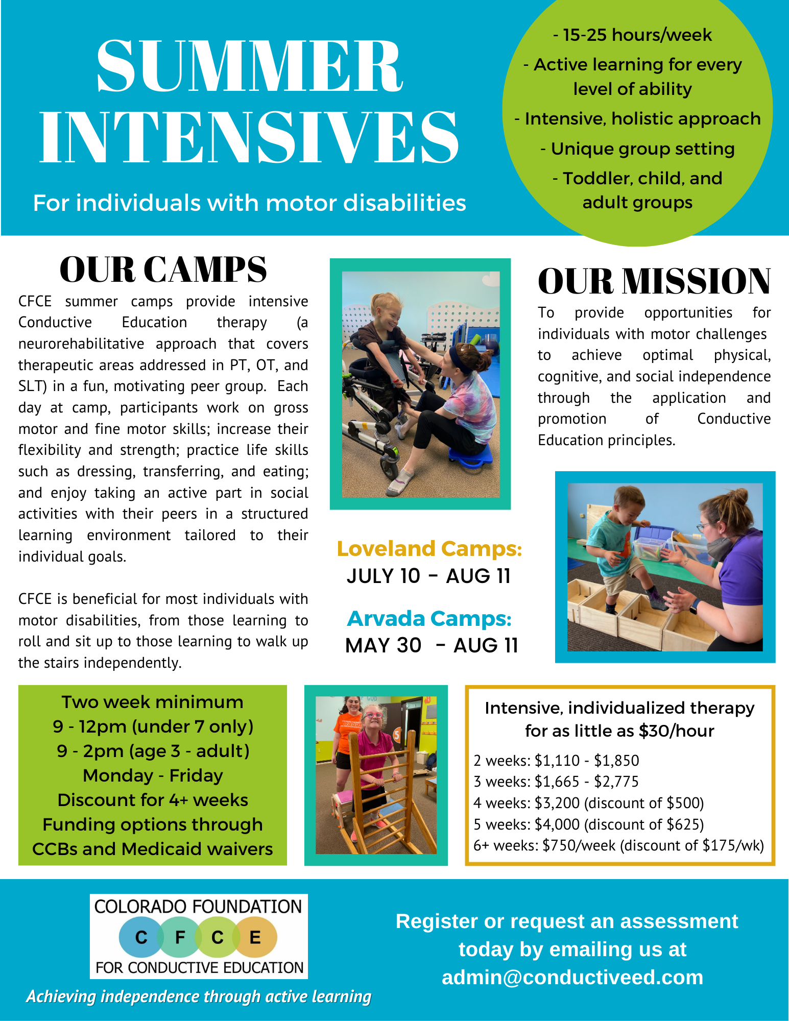 CFCE Summer Camp 2023 Flyer