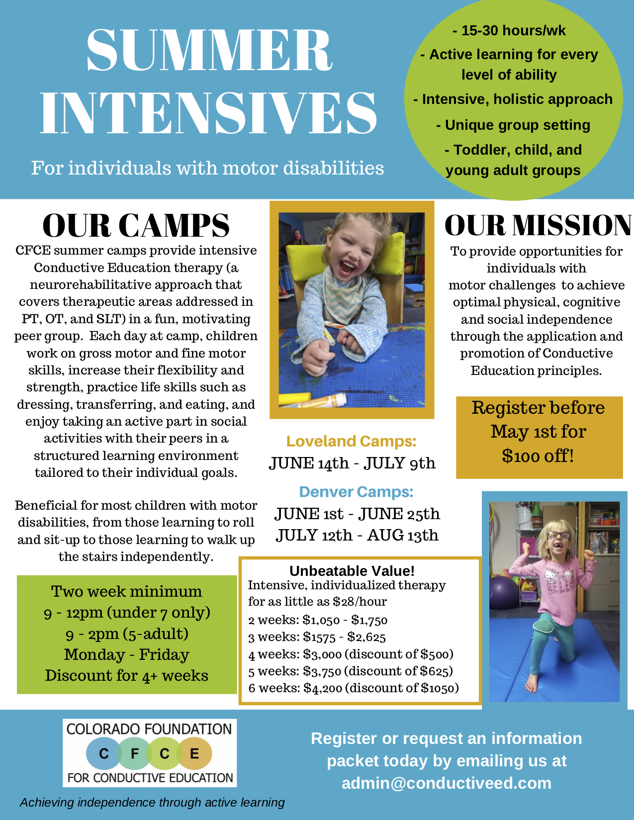 Summer Camp Conductive Education